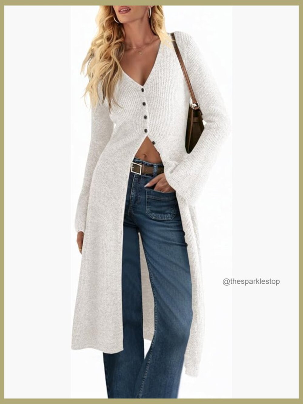Womens Oversized Bell Sleeve Open Front Button Down Long Cardigan Midi Dress